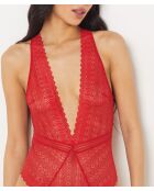 Body une pièce sans armatures Gravure rouge