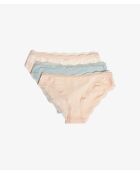 Set di 3 mutandine in porcellana Jimma multicolore