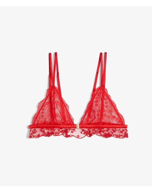 Soutien-gorge sans armatures Butterfly rouge