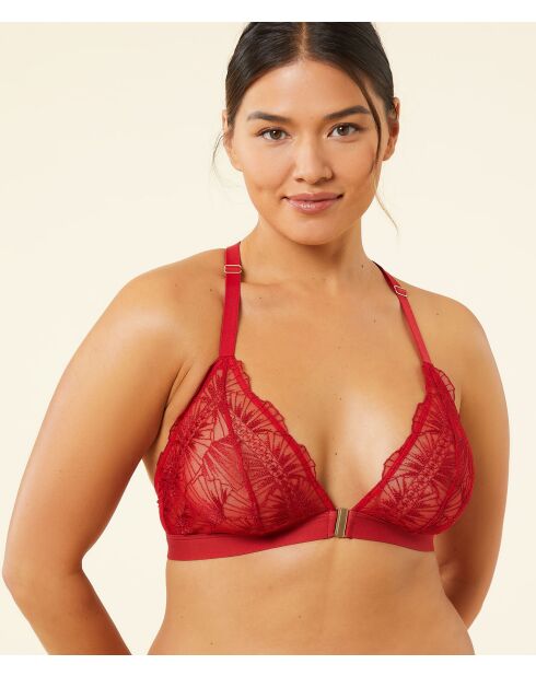 Roter Sonnenschirm-BH ohne Bügel