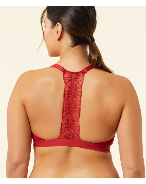 Roter Sonnenschirm-BH ohne Bügel