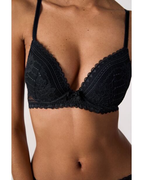 Zwarte Panama push-up bh met beugel