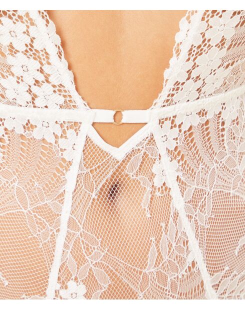 Weelderige ecru romper uit één stuk zonder montuur