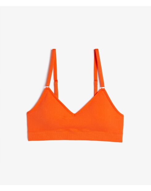 Soutien-gorge sans armatures pad amovible Amande orange