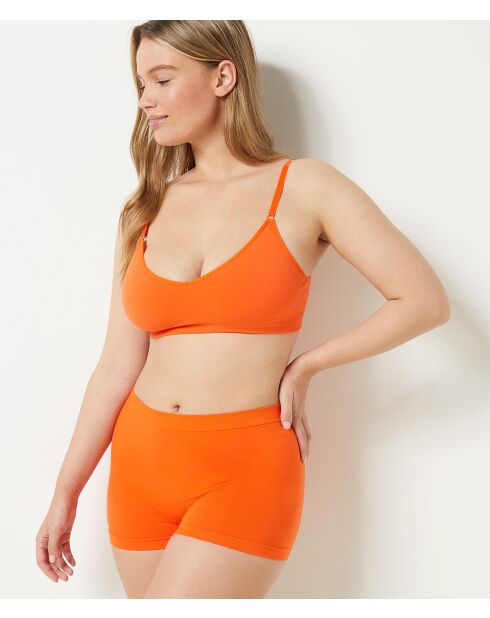 Soutien-gorge sans armatures pad amovible Amande orange