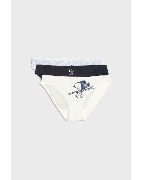 Lot de 3 culottes Jackie Snoopy bleu ciel
