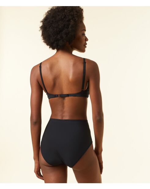 Schwarzer perfekter rahmenloser BH aus Baumwolle