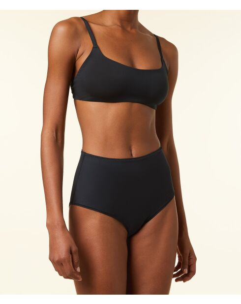 Schwarzer perfekter rahmenloser BH aus Baumwolle