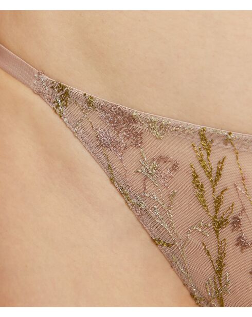 Taupefarbenes Höschen mit Louange-Netzstoff