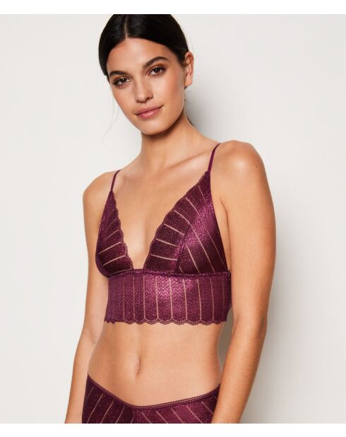 Soutien-gorge sans armatures Illusions prune