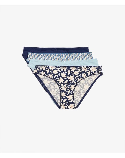 Set di 4 mutandine marine Selma Marine