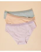 Packung mit 3 mehrfarbigen Yasmine Lace Pastel SP Slips