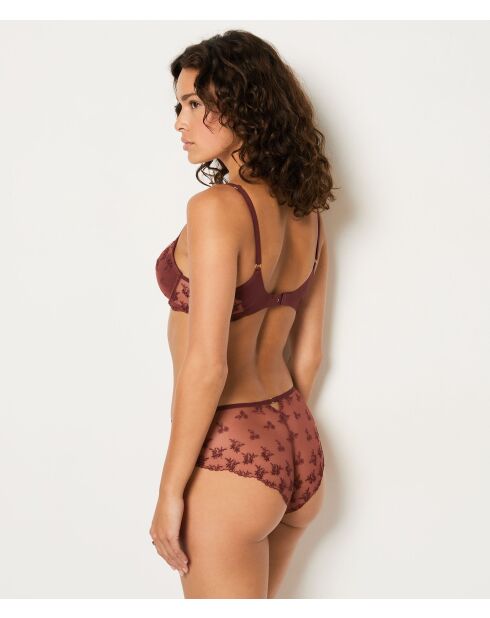 Idylle burgunderfarbener Granat-BH mit Bügel