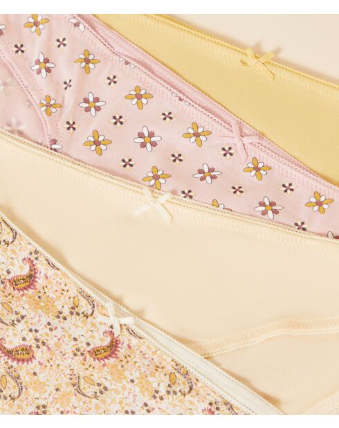 Set van 4 lichtgele Ferda slipjes