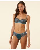 Sujetador Amaryllis con aros verde pato