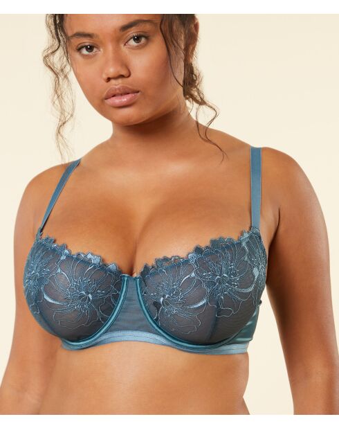 Reggiseno con ferretto verde anatra Amaryllis