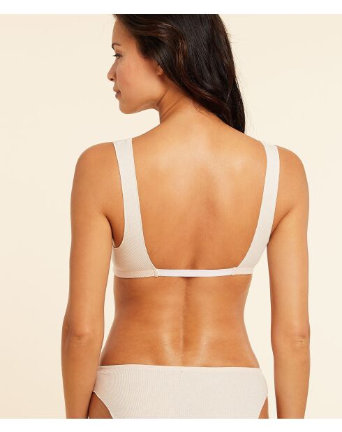 Sujetador sin aros We Care de color beige claro teñido de plantas