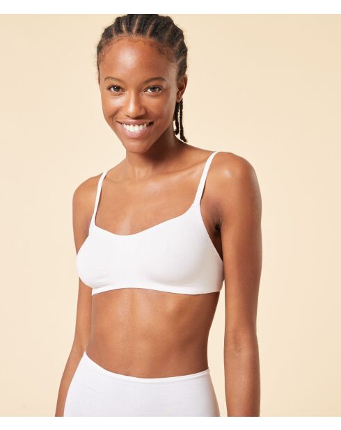 Perfekter BH ohne Bügel aus ecrufarbener Baumwolle