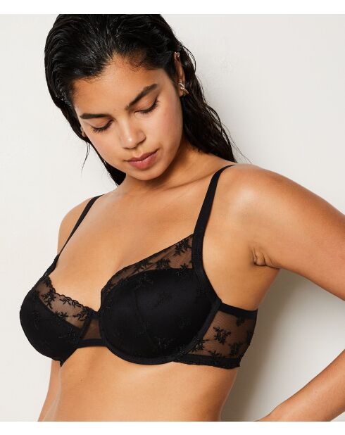 Schwarzer Bügel-BH Idylle