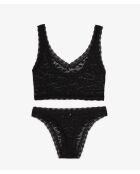 Set reggiseno e mutandine in pizzo nero miele