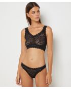 Set reggiseno e mutandine in pizzo nero miele