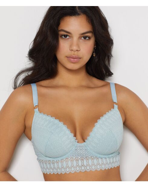 Bügel-BH Nr. 5 Gravur lagunenblau