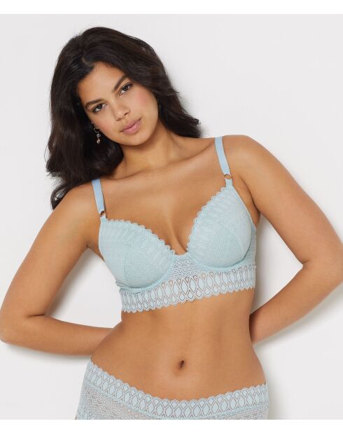 Bügel-BH Nr. 5 Gravur lagunenblau