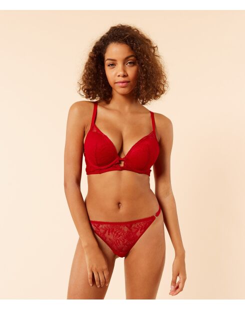 Sujetador con aros nº 5 rojo granada