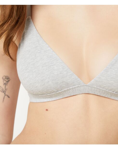 Sujetador con aros gris claro Cotton 360
