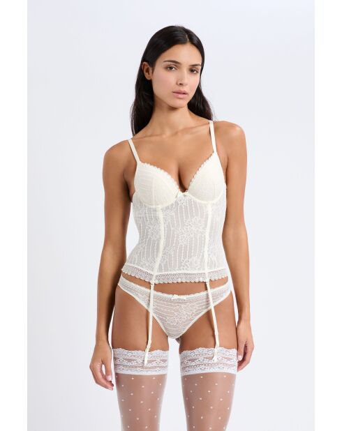 Guêpière avec armatures Panama écrue