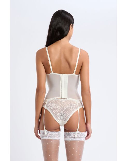 Guêpière avec armatures Panama écrue