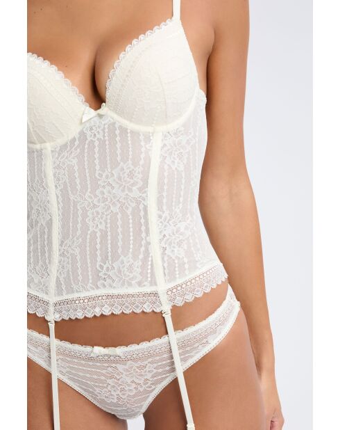 Guêpière avec armatures Panama écrue