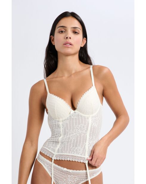 Guêpière avec armatures Panama écrue