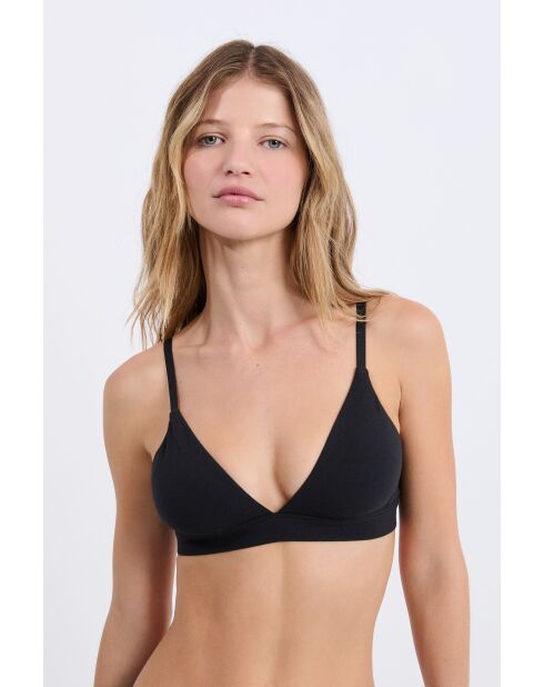 Reggiseno senza ferretto imbottitura rimovibile n° 8 Cotton 360 nero