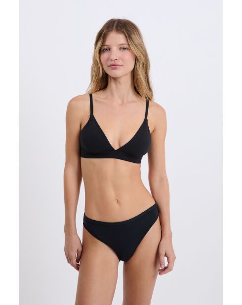 Reggiseno senza ferretto imbottitura rimovibile n° 8 Cotton 360 nero