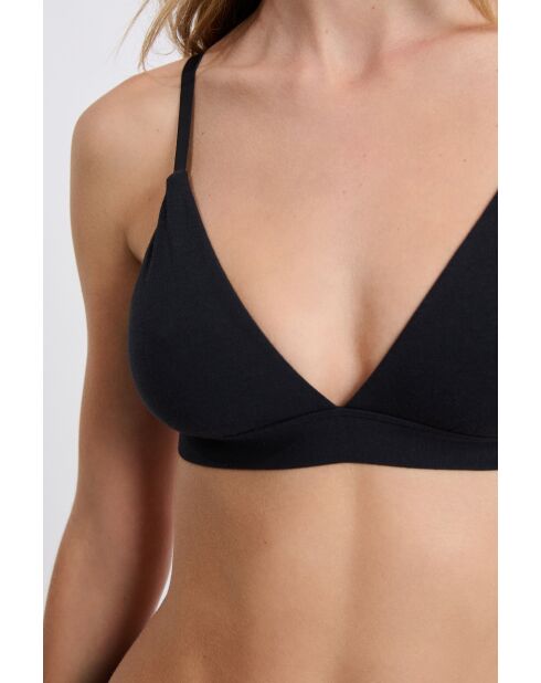 Reggiseno senza ferretto imbottitura rimovibile n° 8 Cotton 360 nero