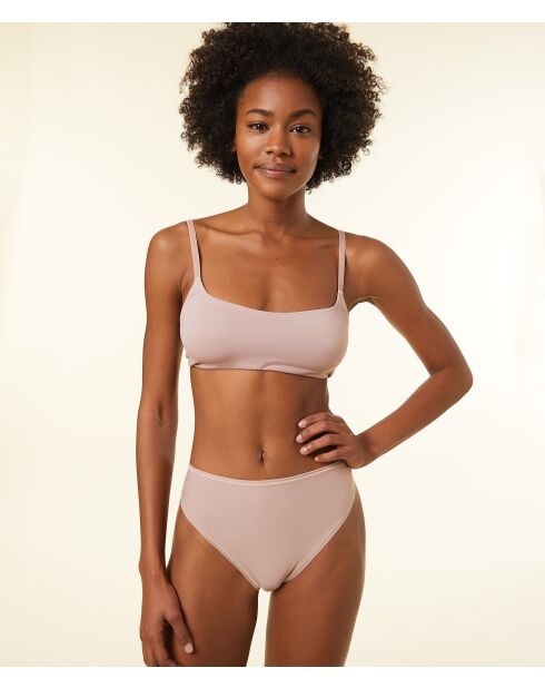 Perfekter BH ohne Bügel aus Baumwolle Hellrosa