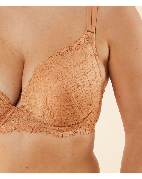 Beige beugelbeha met zonnebloem nr. 5