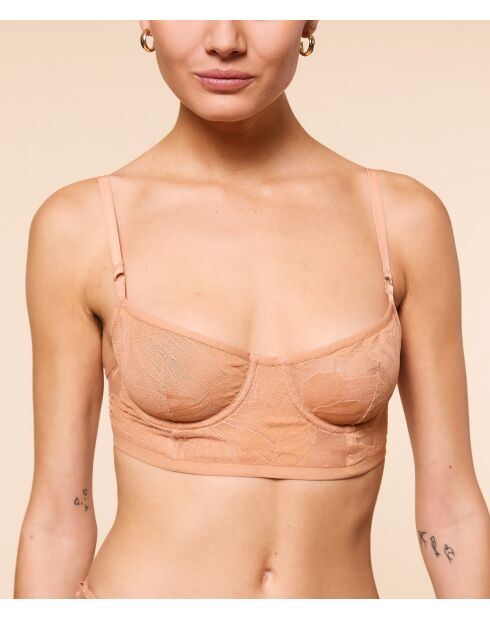 Soutien-gorge avec armatures Palme beige