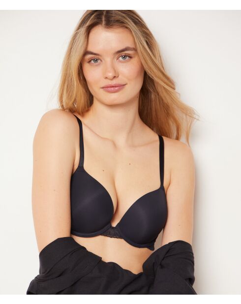 No. 1 Pure Delicate schwarzer Push-up-BH mit Bügel