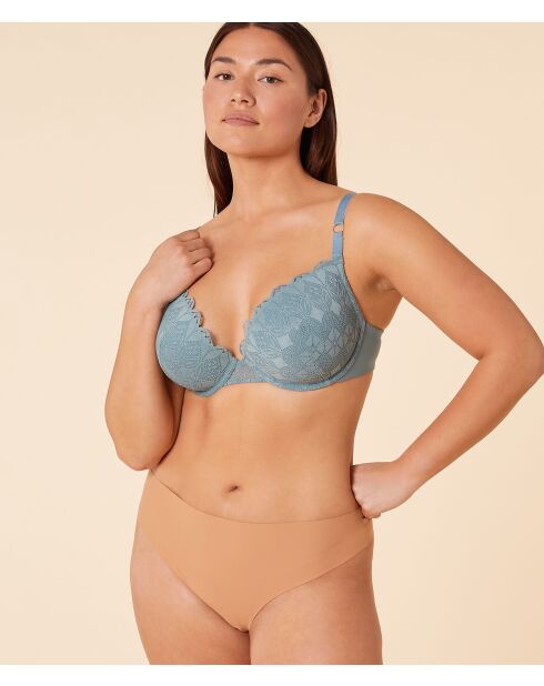 Himmelblaugrüner Bügel-BH Nr. 5