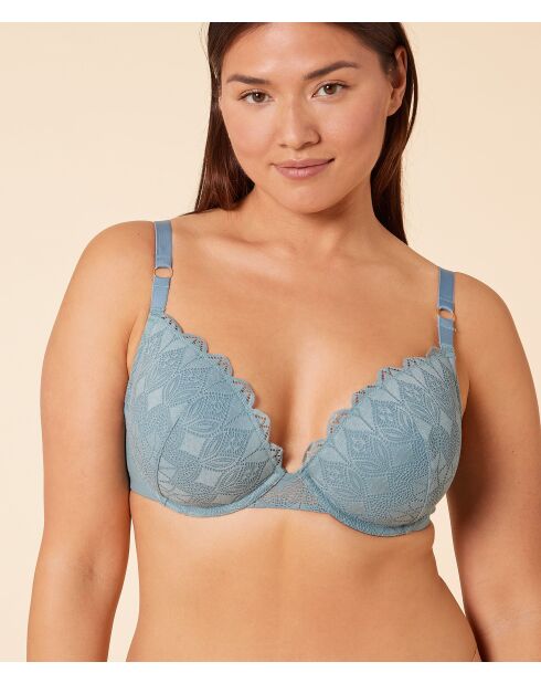 Himmelblaugrüner Bügel-BH Nr. 5