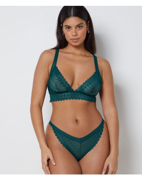 Rahmenloser BH Gravur tannengrün