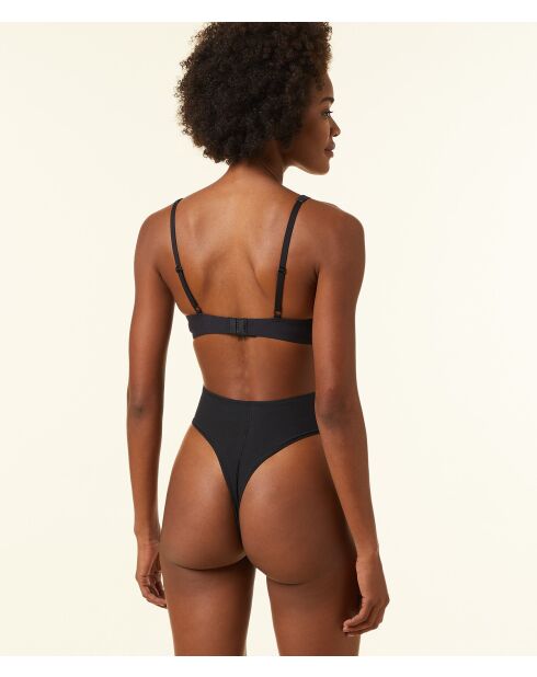 Schwarzer perfekter Bügel-BH aus Baumwolle