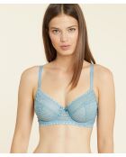 Reggiseno con ferretto blu verde Panama