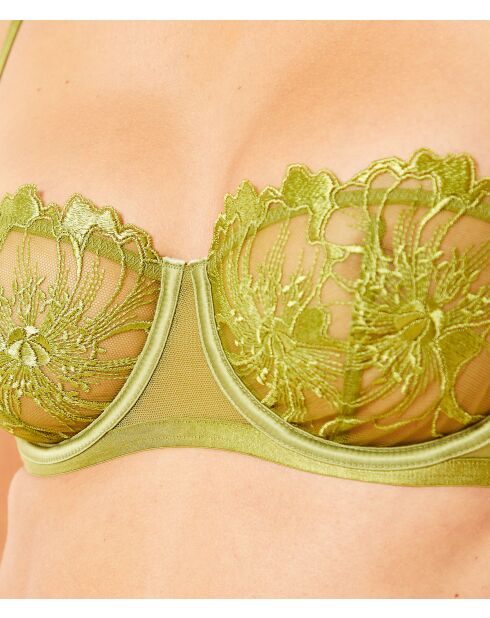 Sujetador Amaryllis verde con aros