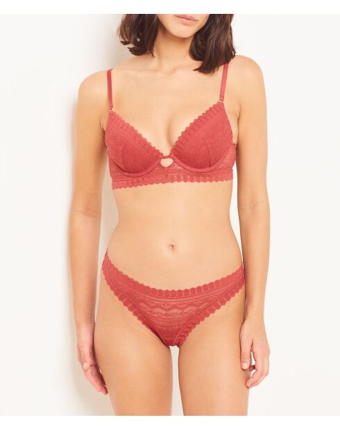 Push-up-BH mit Bügel Nr. 2 Diamant Terrakotta