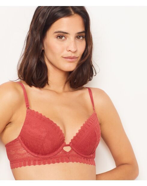 Push-up-BH mit Bügel Nr. 2 Diamant Terrakotta
