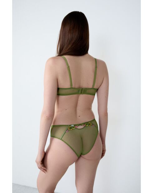 Sujetador gourmet verde con aros