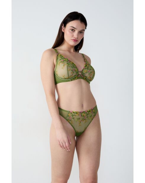 Sujetador gourmet verde con aros